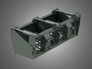 loader kl80-8t with silage cutter - front loader Model 3D