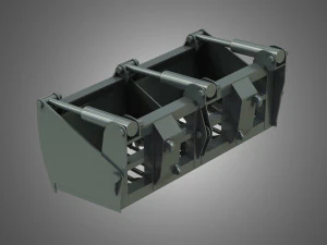 loader kl80-8t with silage cutter - front loader 3D Model