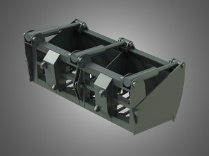 loader kl80-8t with silage cutter - front loader Model 3D