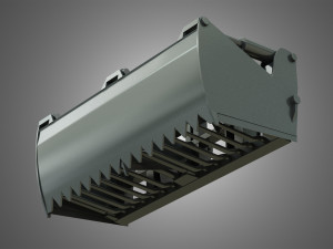 loader kl80-8t with silage cutter - front loader Model 3D