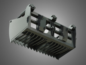 loader kl80-8t with silage cutter - front loader Model 3D