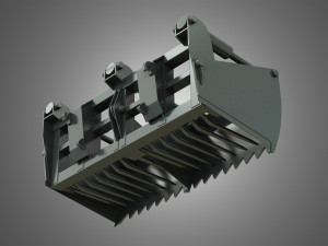 loader kl80-8t with silage cutter - front loader Model 3D
