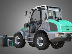 loader kl80-8t with fork with grapple - front loader 3D 模型