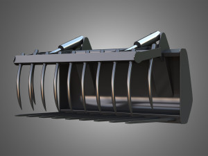 loader kl80-8t with fork with grapple - front loader 3D 模型