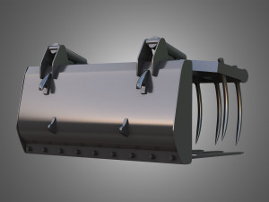 loader kl80-8t with fork with grapple - front loader 3D 模型