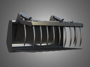 loader kl80-8t with fork with grapple - front loader 3D 模型