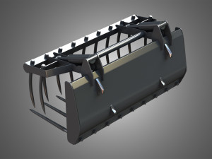 loader kl80-8t with fork with grapple - front loader 3D 模型