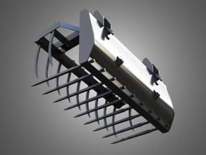 loader kl80-8t with fork with grapple - front loader 3D 模型