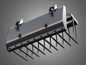loader kl80-8t with fork with grapple - front loader 3D 模型
