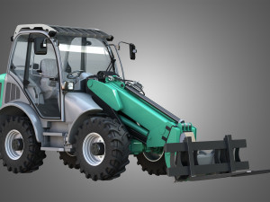loader kl80-8t with pallet fork - front loader 3D 모델
