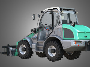 loader kl80-8t with pallet fork - front loader 3D 모델