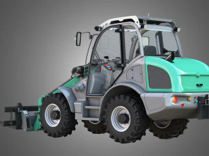 cargador kl80-8t con horquilla para paletas - cargador frontal Modelo 3D