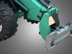 cargador kl80-8t con horquilla para paletas - cargador frontal Modelo 3D