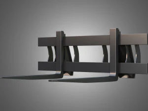 cargador kl80-8t con horquilla para paletas - cargador frontal Modelo 3D