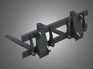 loader kl80-8t with pallet fork - front loader 3D 모델
