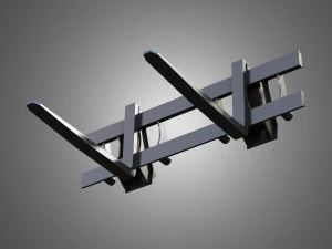 cargador kl80-8t con horquilla para paletas - cargador frontal Modelo 3D