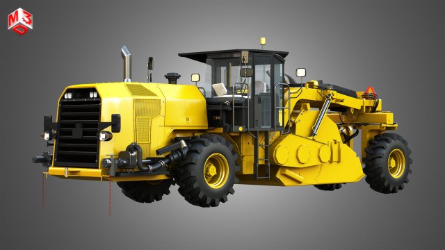 rm500b road reclaimer vehicle Model 3D .c4d .max .obj .3ds .fbx .stl .blend 