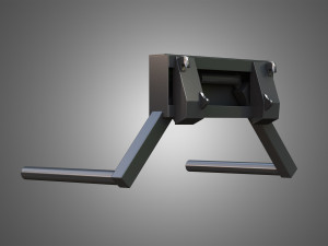 loader kl80-8t with roll-type bale fork - front loader Modelo 3D
