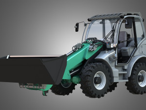 loader kl80-8t with universal bucket - front loader 3D Model