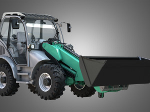 loader kl80-8t with universal bucket - front loader 3D Model