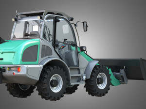 loader kl80-8t with universal bucket - front loader 3D Model