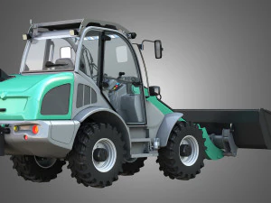 loader kl80-8t with universal bucket - front loader 3D Model