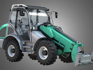 loader kl80-8t with universal bucket - front loader 3D Model