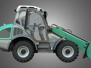 loader kl80-8t with universal bucket - front loader 3D Model