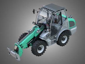 loader kl80-8t with universal bucket - front loader 3D Model
