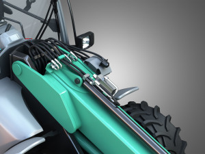 loader kl80-8t with universal bucket - front loader 3D Model