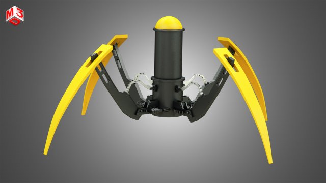 ccr spider robot 3D Model .c4d .max .obj .3ds .fbx .lwo .lw .lws