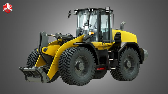 wheel loader w190d 3D Model .c4d .max .obj .3ds .fbx .stl .blend 