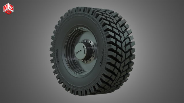 wheel loader w190d wheel and tire 3D Модель .c4d .max .obj .3ds .fbx .stl .blend