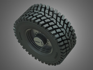 wheel loader w190d wheel and tire 3D Модель