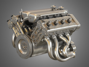 Rgt8 ruf v8 engine 3D Model