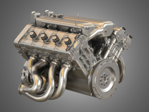 Rgt8 ruf v8 engine 3D Model