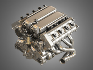 Rgt8 ruf v8 engine 3D Model