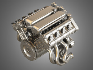 Rgt8 ruf v8 engine 3D Model