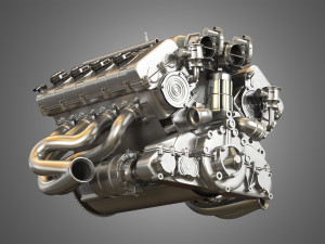 Rgt8 ruf v8 engine 3D Model