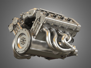 Rgt8 ruf v8 engine 3D Model