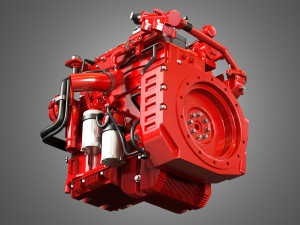 qsf 4 cylinder - diesel engine Modelo 3D