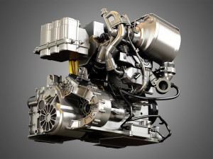 volkswagen - xl1 diesel-electric hybrid engine Model 3D