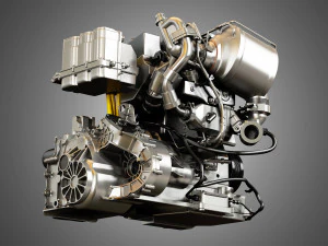 volkswagen - motor h&iacute;brido di&eacute;sel-el&eacute;ctrico xl1 Modelo 3D