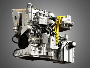 volkswagen - motor h&iacute;brido di&eacute;sel-el&eacute;ctrico xl1 Modelo 3D