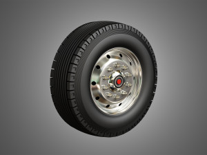 fire truck tire and rims Modèle 3D