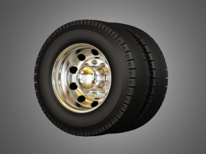 fire truck tire and rims Modèle 3D
