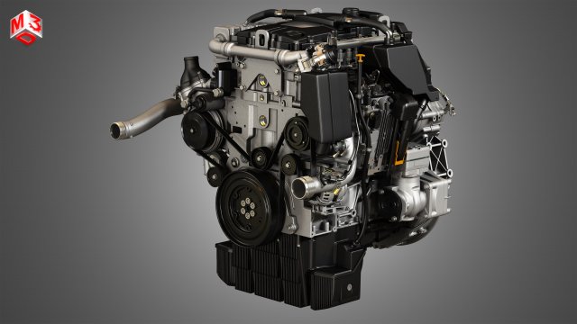 om934 medium duty engine - 4 cylinder diesel engine 3Dモデル in ...