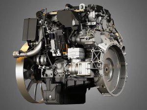 om934 medium duty engine - 4 cylinder diesel engine 3D Model