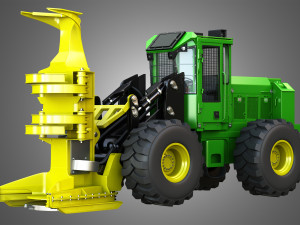 wheeled feller buncher 3D Модель