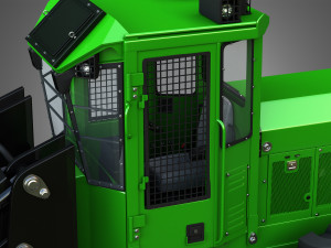wheeled feller buncher Modello 3D